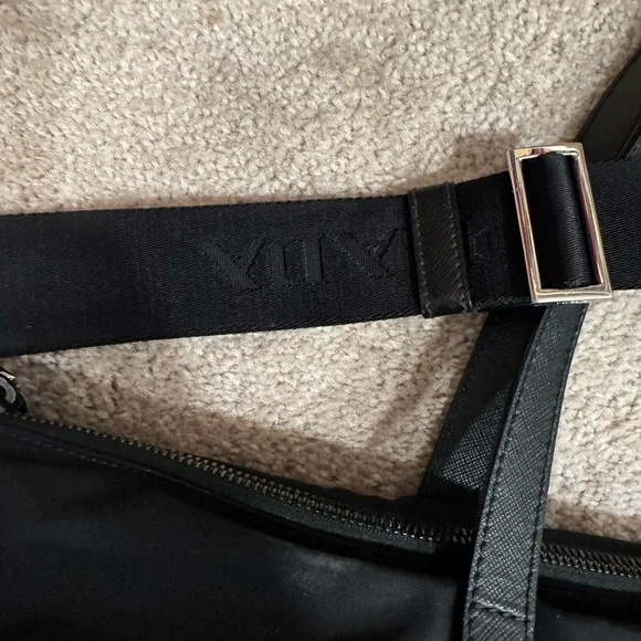 Authentic Prada Black Nylon and Saffiano Leather Shoulder/Messenger/Tote Bag - Picture 3 of 13